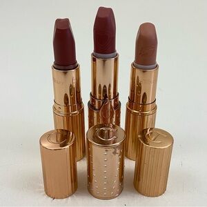Charlotte Tilbury Lipsticks Bundle of 3 *Wedding Belles* *Super-Model* *Kim K.W*